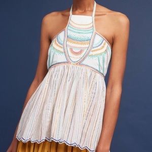 Anthropologie Floret itzel halter top
